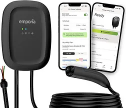 Black Emporia hardwired EV charger