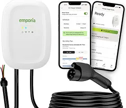 White Emporia hardwired EV charger